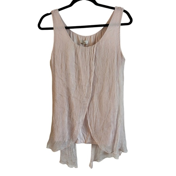 BELLAMBRA | Silk Tank Top Powder Pink Size Scoop Neck Viscose Lined - Picture 1 of 16